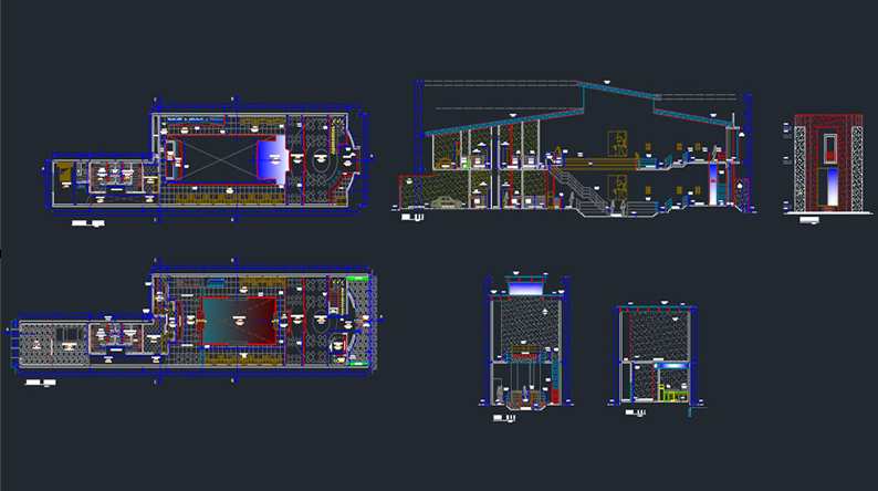 دانلود فایل اتوکد طراحی معماری دیسکو DWG | Disco Architecture Drawing برای AutoCAD